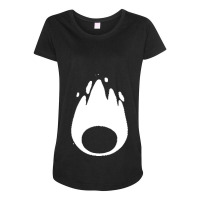 Calcifer Minimal White Classic Maternity Scoop Neck T-shirt | Artistshot