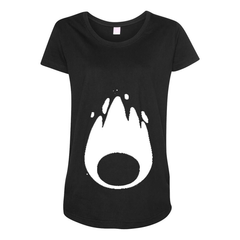 Calcifer Minimal White Classic Maternity Scoop Neck T-shirt by cm-arts | Artistshot