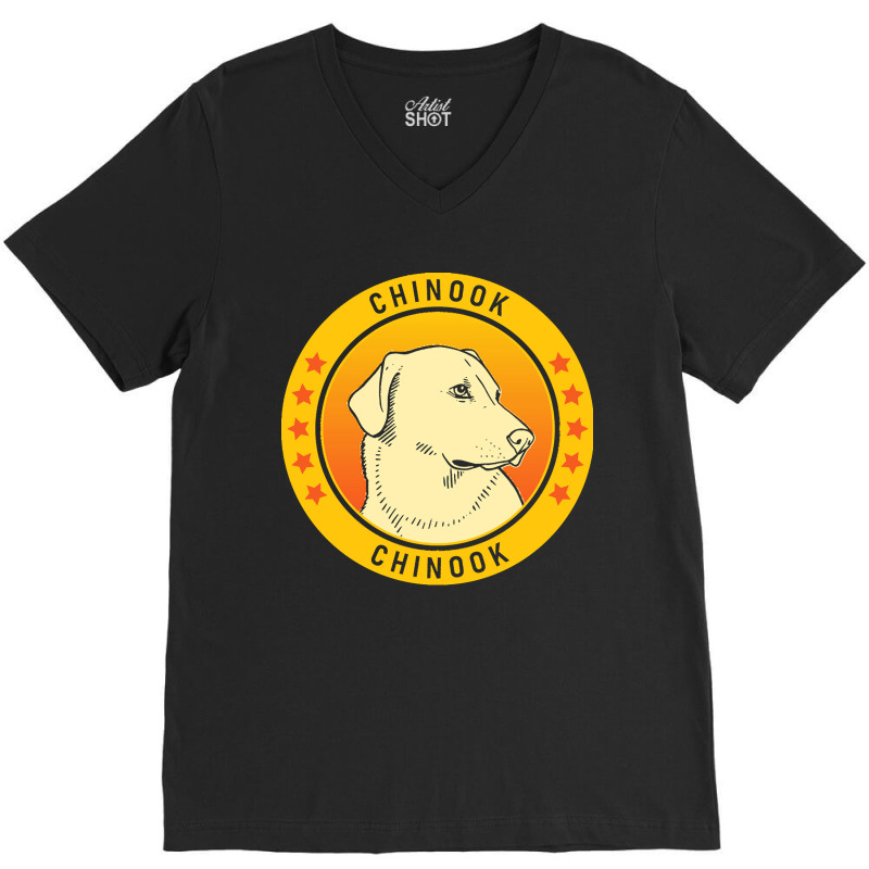 Chinook Chinook Dog Portrait V-neck Tee | Artistshot