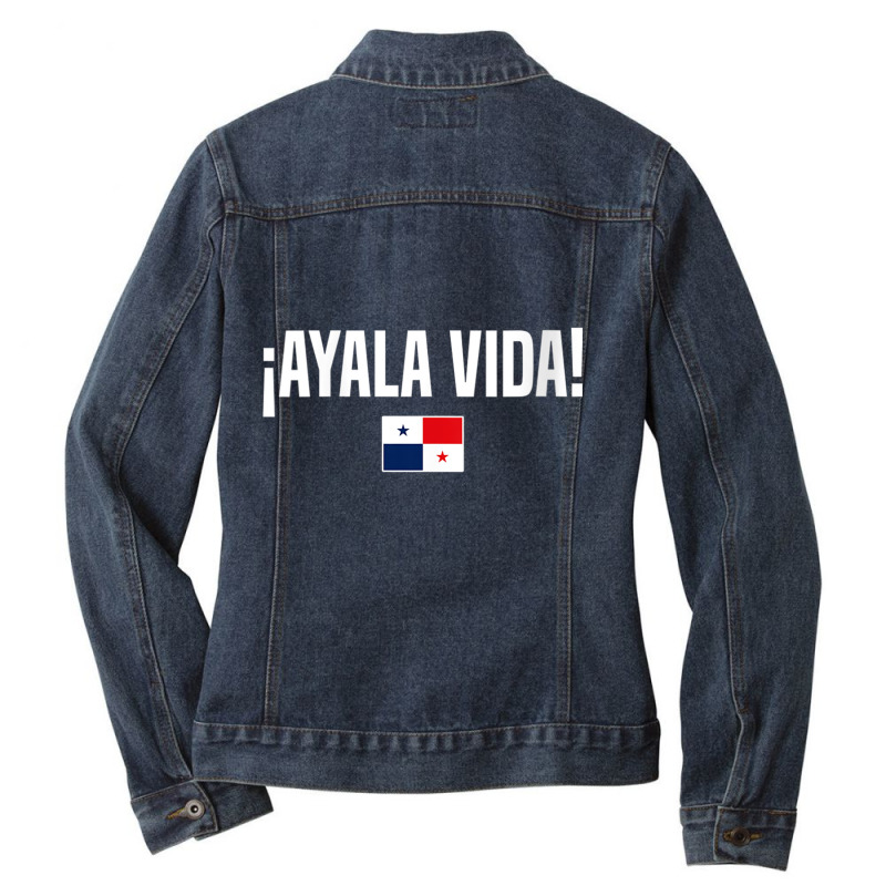 Womens Ayala Vida Panamanian Slang Panama Flag V Neck T Shirt Ladies Denim Jacket by cm-arts | Artistshot