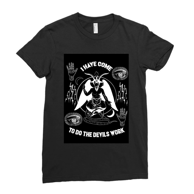 Satanic Panic! Ladies Fitted T-Shirt by SEANMCDONOUGH | Artistshot