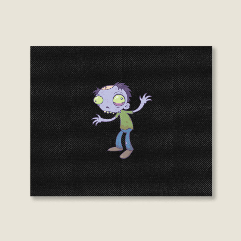 Cartoon Zombie Landscape Canvas Print | Artistshot