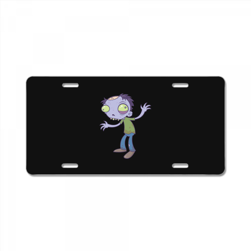 Cartoon Zombie License Plate | Artistshot