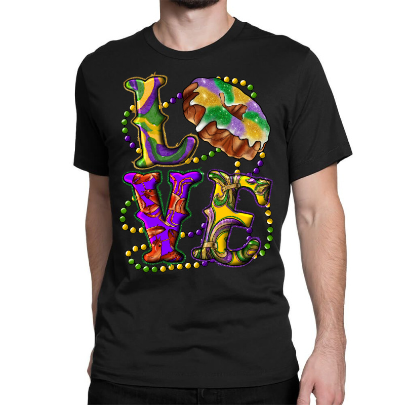 Mardi Gras Love With King Cake Classic T-shirt | Artistshot