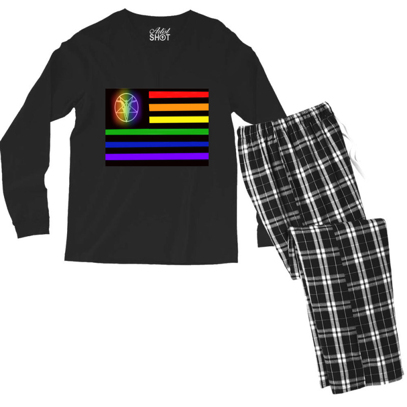 Satanic Temple Pride Flag Men's Long Sleeve Pajama Set by SEANMCDONOUGH | Artistshot