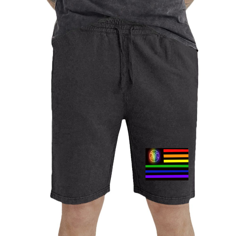 Satanic Temple Pride Flag Vintage Short by SEANMCDONOUGH | Artistshot