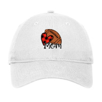 Football Football Mom Cute Football Heart 135 Football Player Adjustable Cap | Artistshot