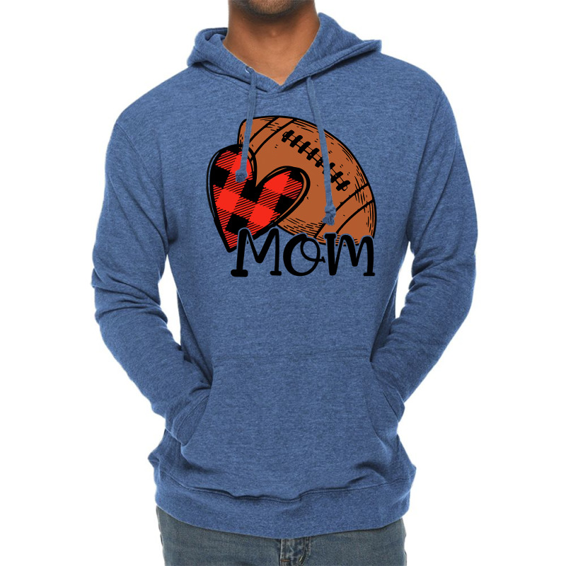 Football Football Mom Cute Football Heart 135 Football Player Lightweight Hoodie by coolquirrell | Artistshot