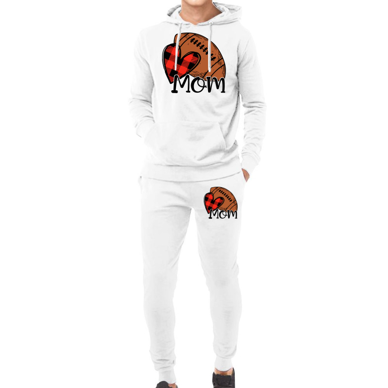 Football Football Mom Cute Football Heart 135 Football Player Hoodie & Jogger set by coolquirrell | Artistshot