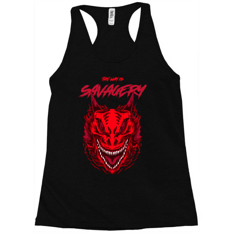 The Way Is Savagery  Oni Head Racerback Tank by SEANMCDONOUGH | Artistshot