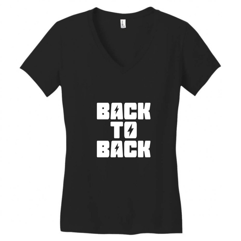 Back To Back Lightning Hockey Women's V-Neck T-Shirt by RoxannUhlich | Artistshot