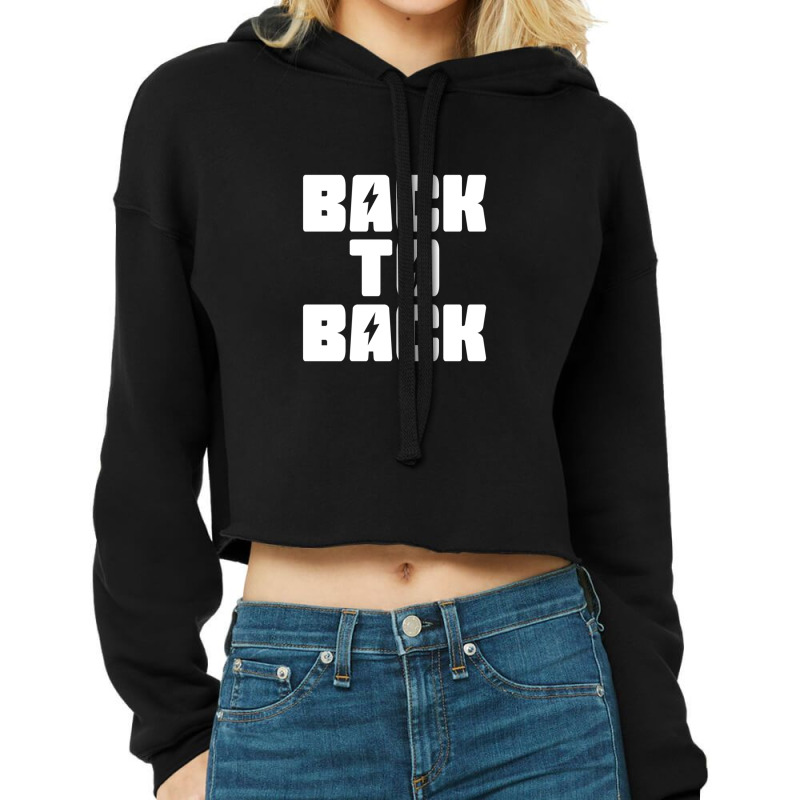 Back To Back Lightning Hockey Cropped Hoodie by RoxannUhlich | Artistshot