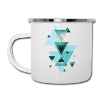 Geometric Triangle Compilation In Teal Camper Cup | Artistshot