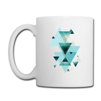 Geometric Triangle Compilation In Teal Coffee Mug | Artistshot