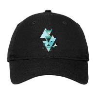 Geometric Triangle Compilation In Teal Adjustable Cap | Artistshot