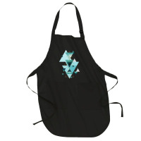 Geometric Triangle Compilation In Teal Full-length Apron | Artistshot