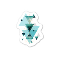 Geometric Triangle Compilation In Teal Sticker | Artistshot