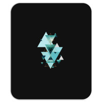 Geometric Triangle Compilation In Teal Mousepad | Artistshot