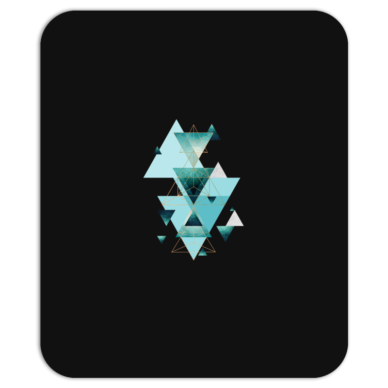 Geometric Triangle Compilation In Teal Mousepad | Artistshot