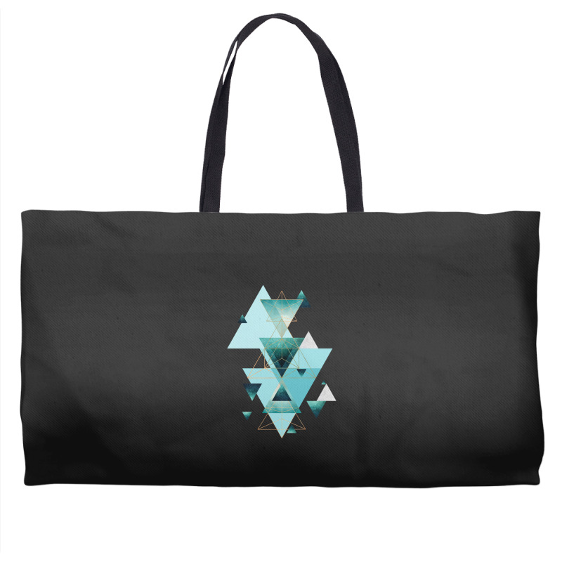 Geometric Triangle Compilation In Teal Weekender Totes | Artistshot