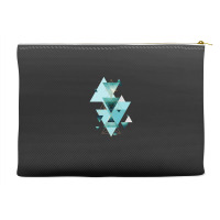 Geometric Triangle Compilation In Teal Accessory Pouches | Artistshot