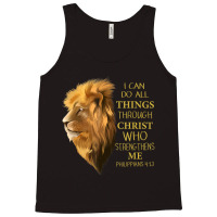 Philippians 413 Religious Lion Verses Christian Tank Top | Artistshot