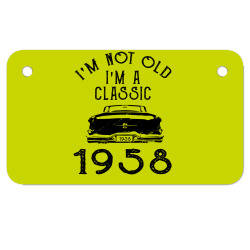 i'm not old i'm a classic 1958 Motorcycle License Plate | Artistshot