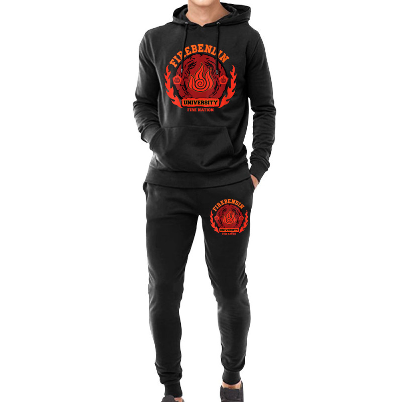 Womens Firebendin University Fire Nation V-neck Hoodie & Jogger Set | Artistshot