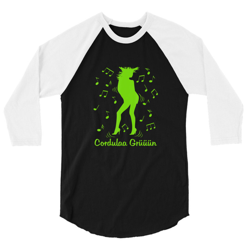 Cordula Dance Party Music Costume Green Carnival Sexy 3/4 Sleeve Shirt | Artistshot