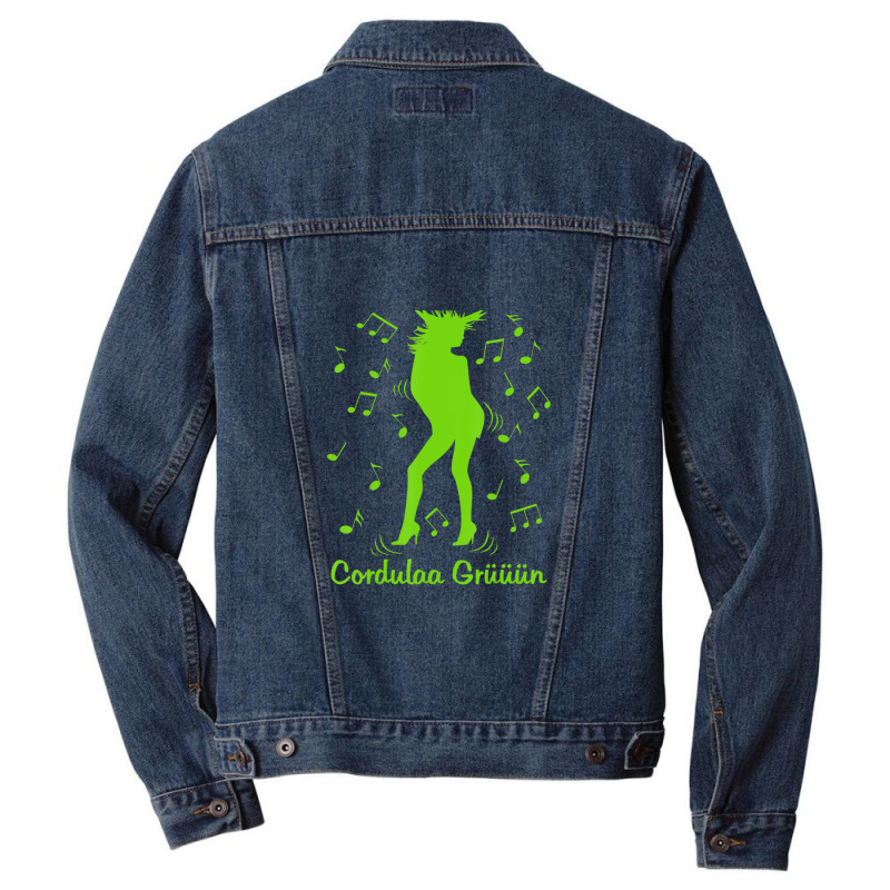 Cordula Dance Party Music Costume Green Carnival Sexy Men Denim Jacket | Artistshot