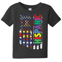 Usa And Latin American Countries Flag Hispanic Heritage Pullover Hoodi Baby Tee | Artistshot