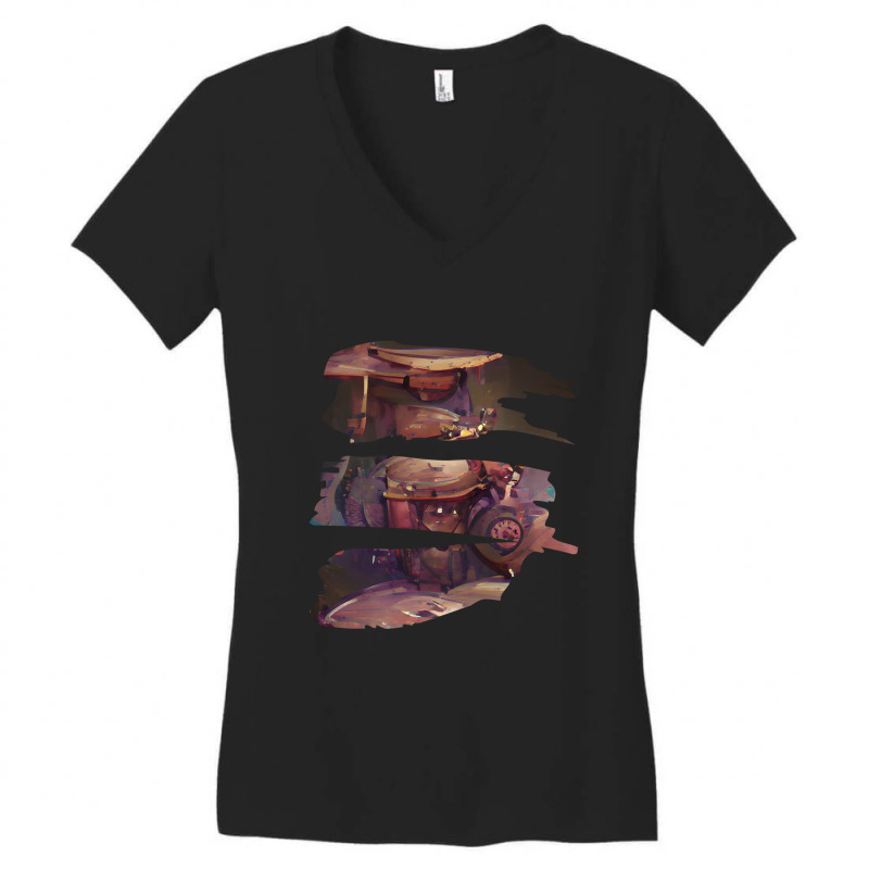 Beautiful Drum Graphic Verc Instrument Art Musician Futuristic Digital Women's V-Neck T-Shirt by RogerKyleFox | Artistshot