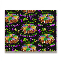 Mardi Gras King Cake Calories Don't Count Metal Print Horizontal | Artistshot