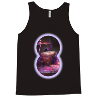 Beautiful Drummer Instrument Art Musician Futuristic Digital Brush Tank Top | Artistshot