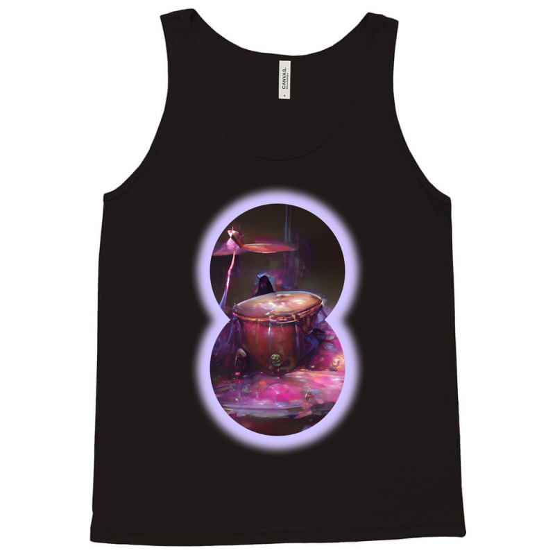 Beautiful Drummer Instrument Art Musician Futuristic Digital Brush Tank Top by RogerKyleFox | Artistshot