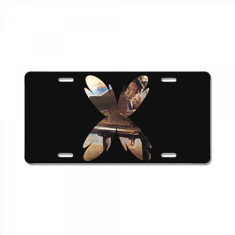 Beautiful Pianist Art Abstract Futuristic Digital Graphic License Plate | Artistshot