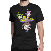 The Fairly Oddparents Cosmo Wanda And Timmy Title Classic T-shirt | Artistshot