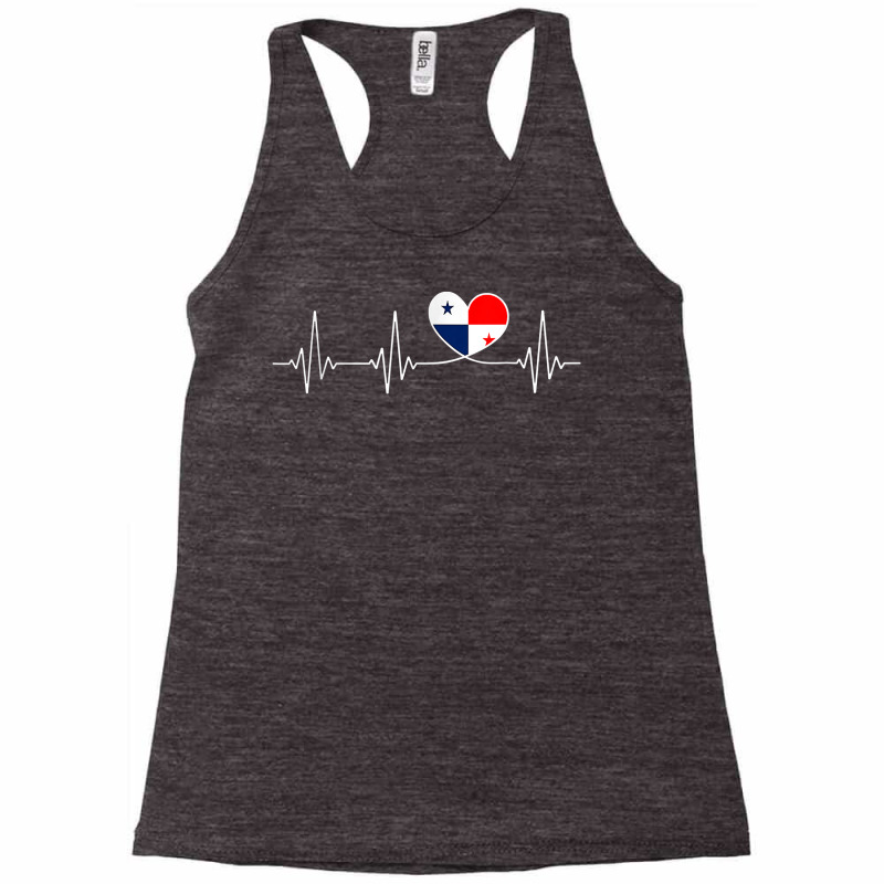 Panamá Love Heartbeat And Panamanian Flag Heart Panama T Shirt Racerback Tank by cm-arts | Artistshot