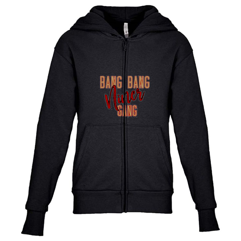 Bbb,bang Bang Niner Gang Youth Zipper Hoodie | Artistshot