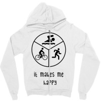 It Makes Me Happy Triathlon Zipper Hoodie | Artistshot