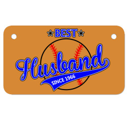 Best Husband Since 1966 - Baseball Husband Motorcycle License Plate | Artistshot