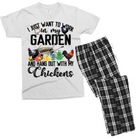 Chicken I Just Want To Work In My Garden Hang Out With My Chickens 70  Men's T-shirt Pajama Set | Artistshot