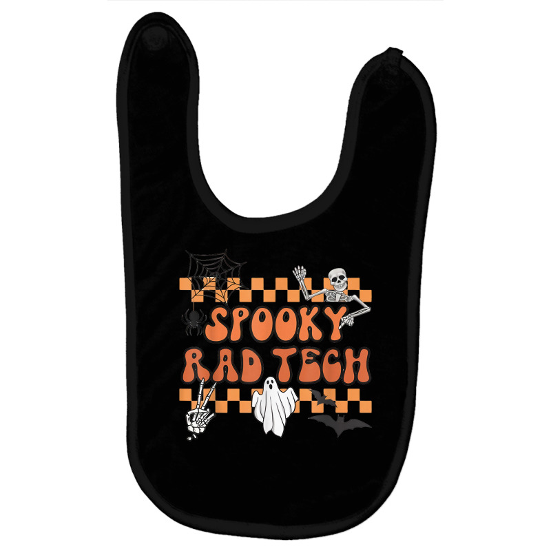 Groovy Spooky Rad Tech Retro Radiologist Halloween Xray Tech T Shirt Baby Bibs by cm-arts | Artistshot