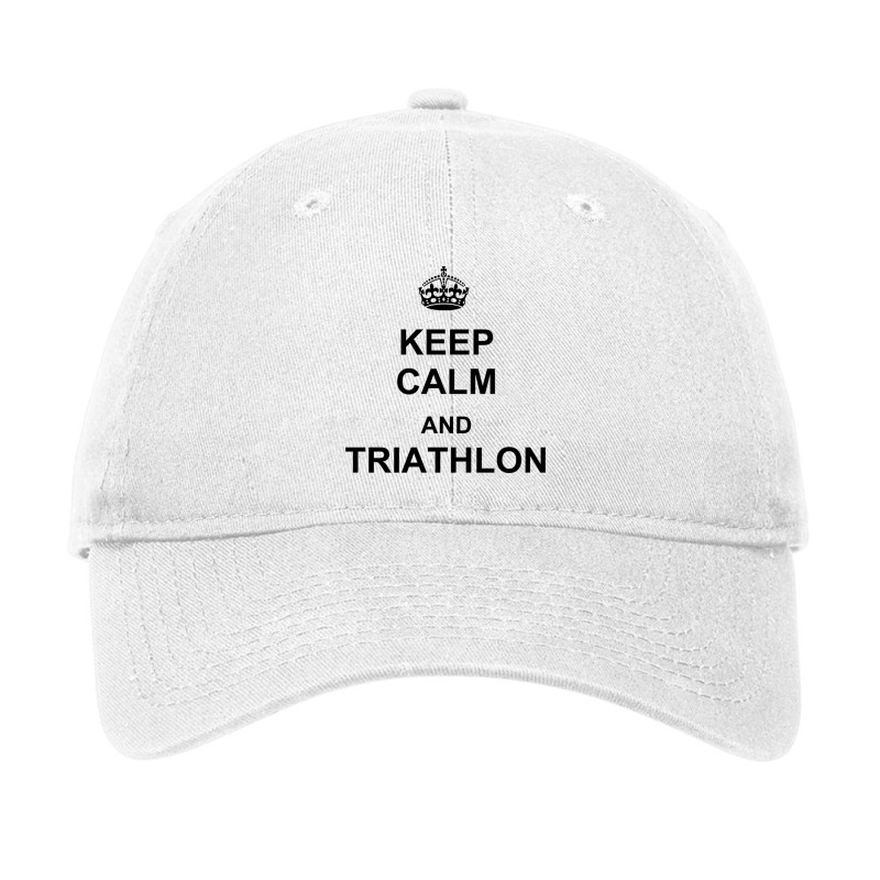 Keep Calm And Triathlon Adjustable Cap by YAMARIMULERO | Artistshot