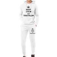 Keep Calm And Triathlon Hoodie & Jogger Set | Artistshot