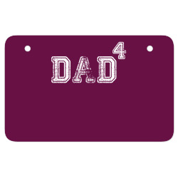 Dad to the Second Power ( dad of 4 ) ATV License Plate | Artistshot