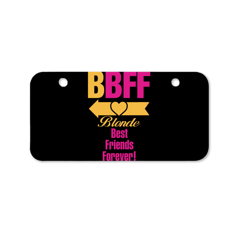 Blonde Best Friend Forever Left Arrow. Bicycle License Plate | Artistshot