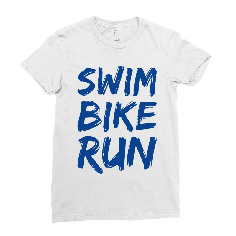 Swim Bike Run  Triathlon Cool Design Ladies Fitted T-Shirt by YAMARIMULERO | Artistshot