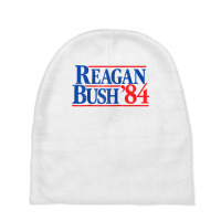 Reagan Bush '84 Vintage Republican Raglan Baseball Tee Baby Beanies | Artistshot