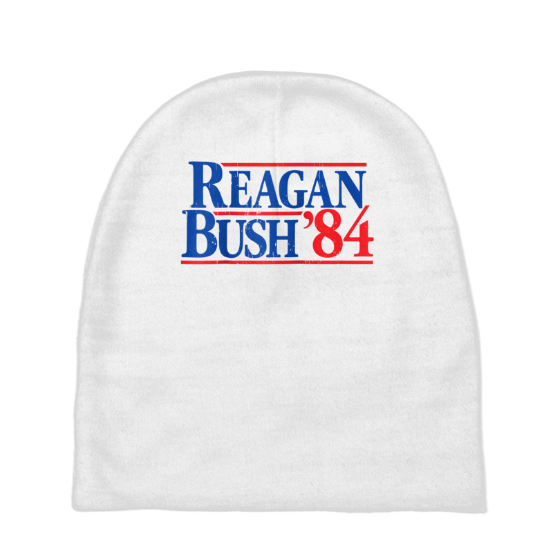 Reagan Bush '84 Vintage Republican Raglan Baseball Tee Baby Beanies by cm-arts | Artistshot